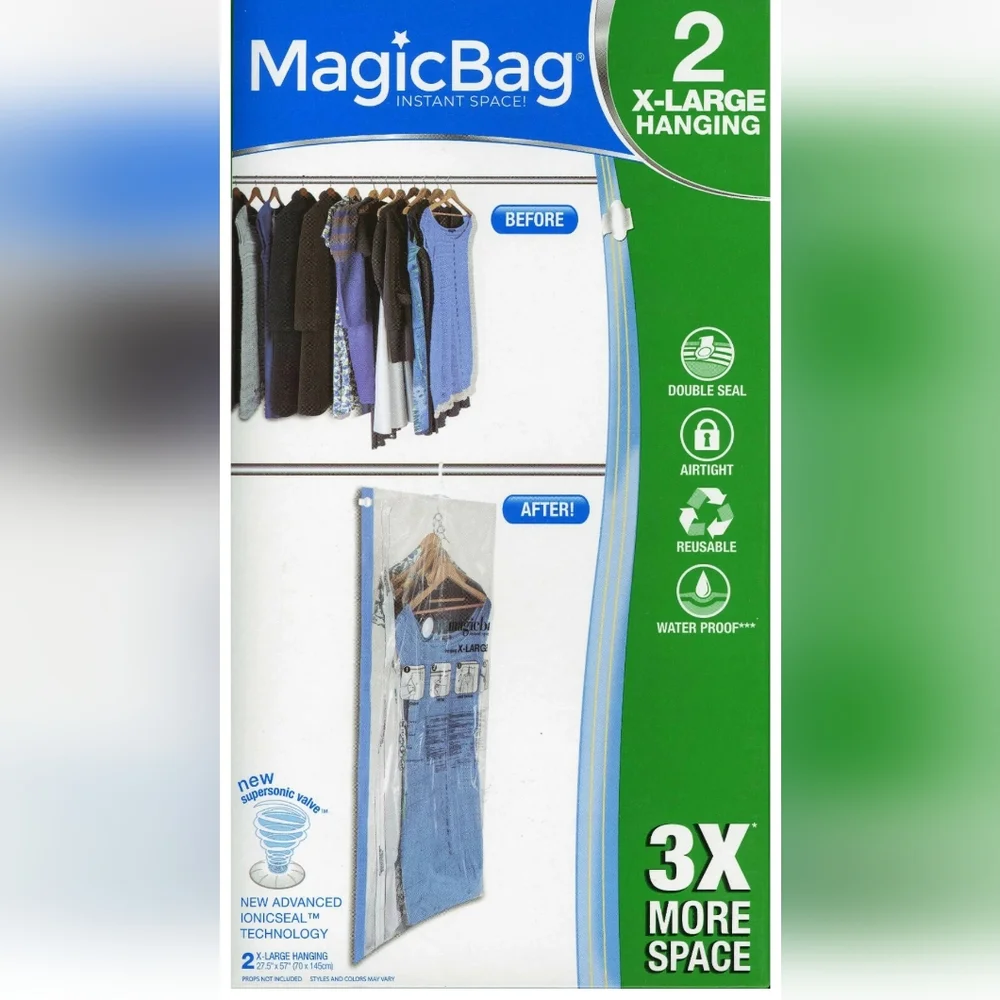 New MagicBag 2 X-Large Vacuum Compression Sea Hanging Storage Bags 27.5